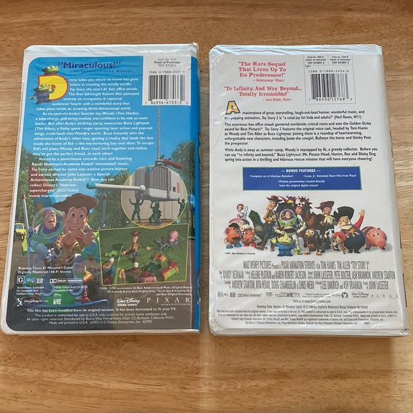 Toy Story 1 & 2 VHS - With original papers - Picture 2 of 4